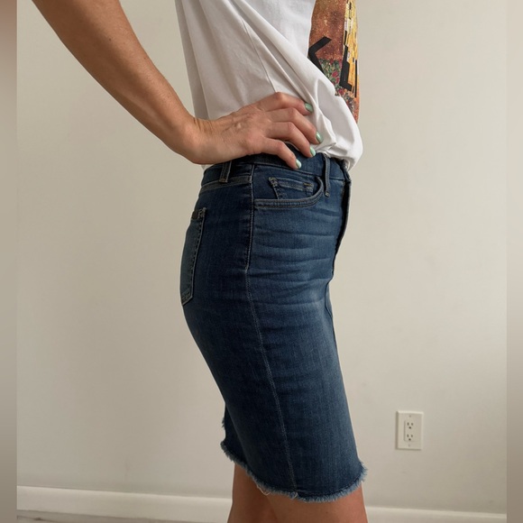 Jen 7 by 7 for all mankind, denim pencil skirt, twilight, size 0 - Picture 2 of 9